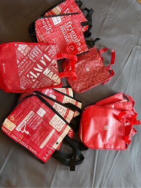 Lululemon Reusable Tote Bag Bundle: 25 S, 1 M, 12 Large -38 in all